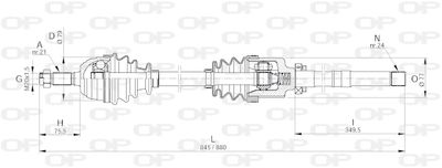 DRS600300 OPEN PARTS Приводной вал