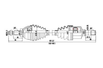 DDS218041 DYNAMATRIX Приводной вал