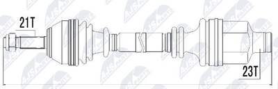 NPWRE014 NTY Приводной вал
