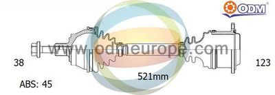 18213131 Multiparts Приводной вал