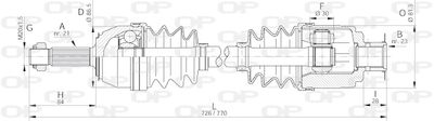 DRS616600 OPEN PARTS Приводной вал