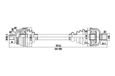 DDS218008 DYNAMATRIX Приводной вал