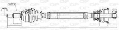 DRS631700 OPEN PARTS Приводной вал