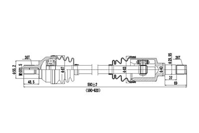 DDS218327 DYNAMATRIX Приводной вал