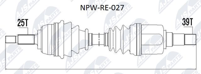 NPWRE027 NTY Приводной вал