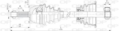 DRS615100 OPEN PARTS Приводной вал