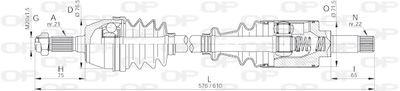 DRS600400 OPEN PARTS Приводной вал