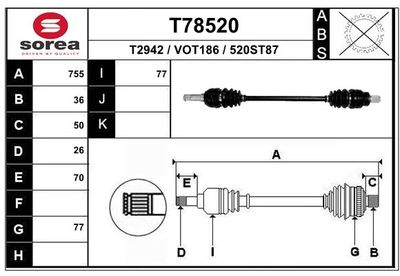 T78520 EAI Приводной вал