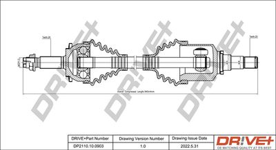 DP2110100903 Dr!ve+ Приводной вал