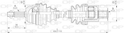 DRS620400 OPEN PARTS Приводной вал