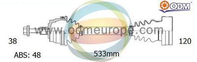 18213401 Multiparts Приводной вал