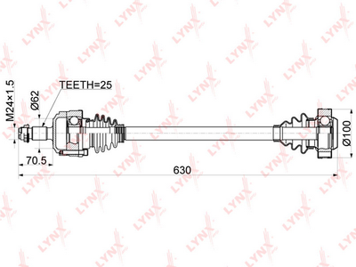 CD5307 LYNXauto Приводной вал