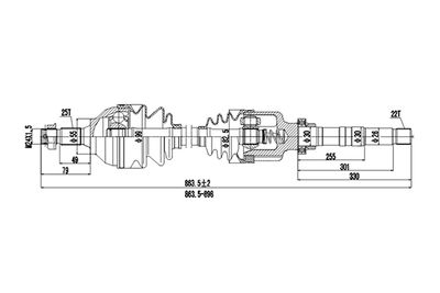 DDS210027 DYNAMATRIX Приводной вал