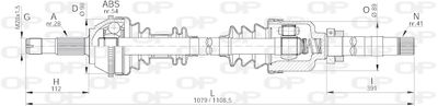 DRS614400 OPEN PARTS Приводной вал