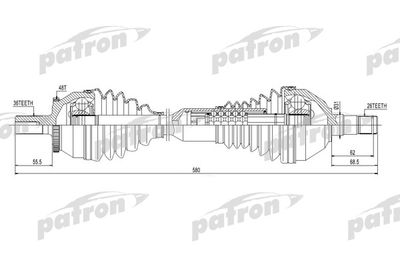 PDS0443 PATRON Приводной вал