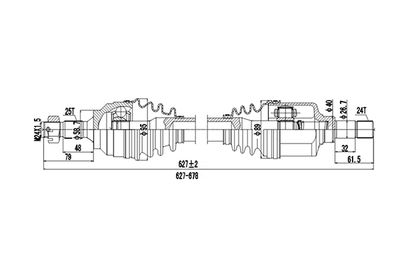 DDS245105 DYNAMATRIX Приводной вал