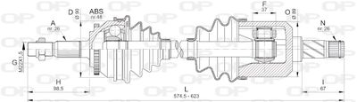 DRS632700 OPEN PARTS Приводной вал