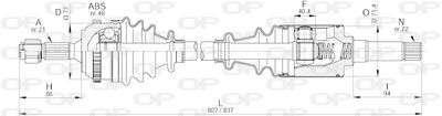 DRS621500 OPEN PARTS Приводной вал