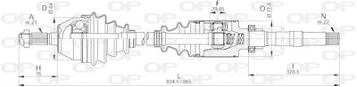 DRS600500 OPEN PARTS Приводной вал