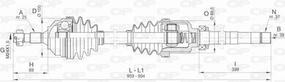 DRS645300 OPEN PARTS Приводной вал