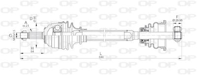 DRS617000 OPEN PARTS Приводной вал