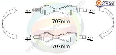 18215320 Multiparts Приводной вал