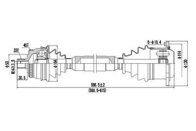 DDS299108 DYNAMATRIX Приводной вал