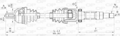 DRS644800 OPEN PARTS Приводной вал