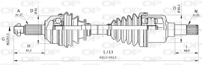 DRS637600 OPEN PARTS Приводной вал