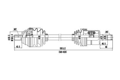 DDS261093 DYNAMATRIX Приводной вал