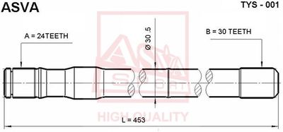 TYS01 ASVA Приводной вал