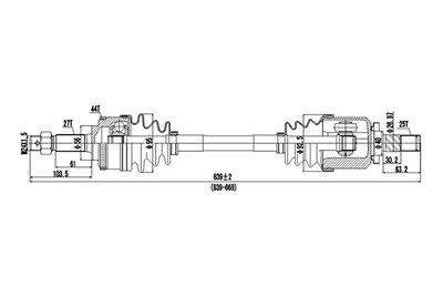 DDS241003 DYNAMATRIX Приводной вал