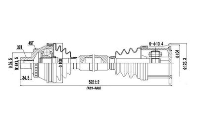 DDS203052 DYNAMATRIX Приводной вал