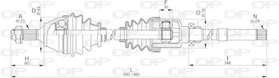 DRS619500 OPEN PARTS Приводной вал