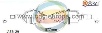 18165231 Multiparts Приводной вал