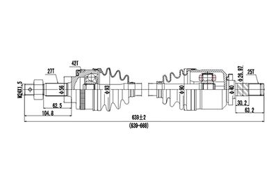 DDS241001 DYNAMATRIX Приводной вал