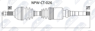 NPWCT026 NTY Приводной вал