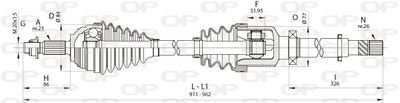 DRS640100 OPEN PARTS Приводной вал