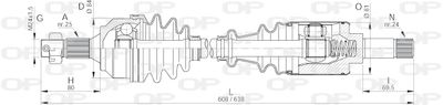 DRS616100 OPEN PARTS Приводной вал