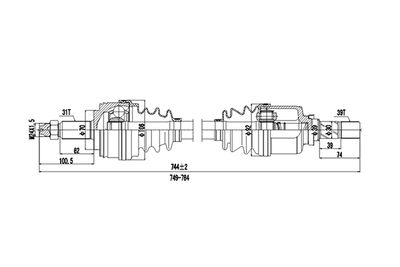 DDS218247 DYNAMATRIX Приводной вал