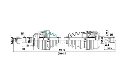 DDS244044 DYNAMATRIX Приводной вал