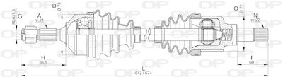 DRS626000 OPEN PARTS Приводной вал