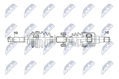 NPWDW051 NTY Приводной вал