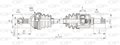 DRS604400 OPEN PARTS Приводной вал