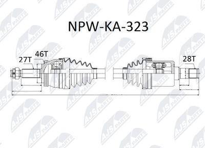 NPWKA323 NTY Приводной вал