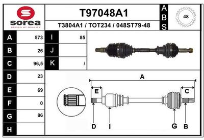 T97048A1 EAI Приводной вал