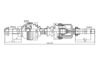 DDS210032 DYNAMATRIX Приводной вал