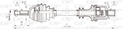 DRS637000 OPEN PARTS Приводной вал