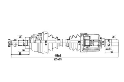 DDS299201 DYNAMATRIX Приводной вал