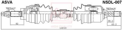 NSDL007 ASVA Приводной вал